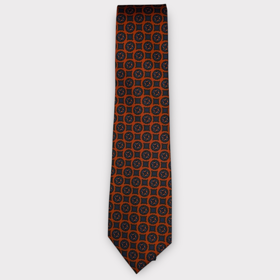 Orange Medallion Tie