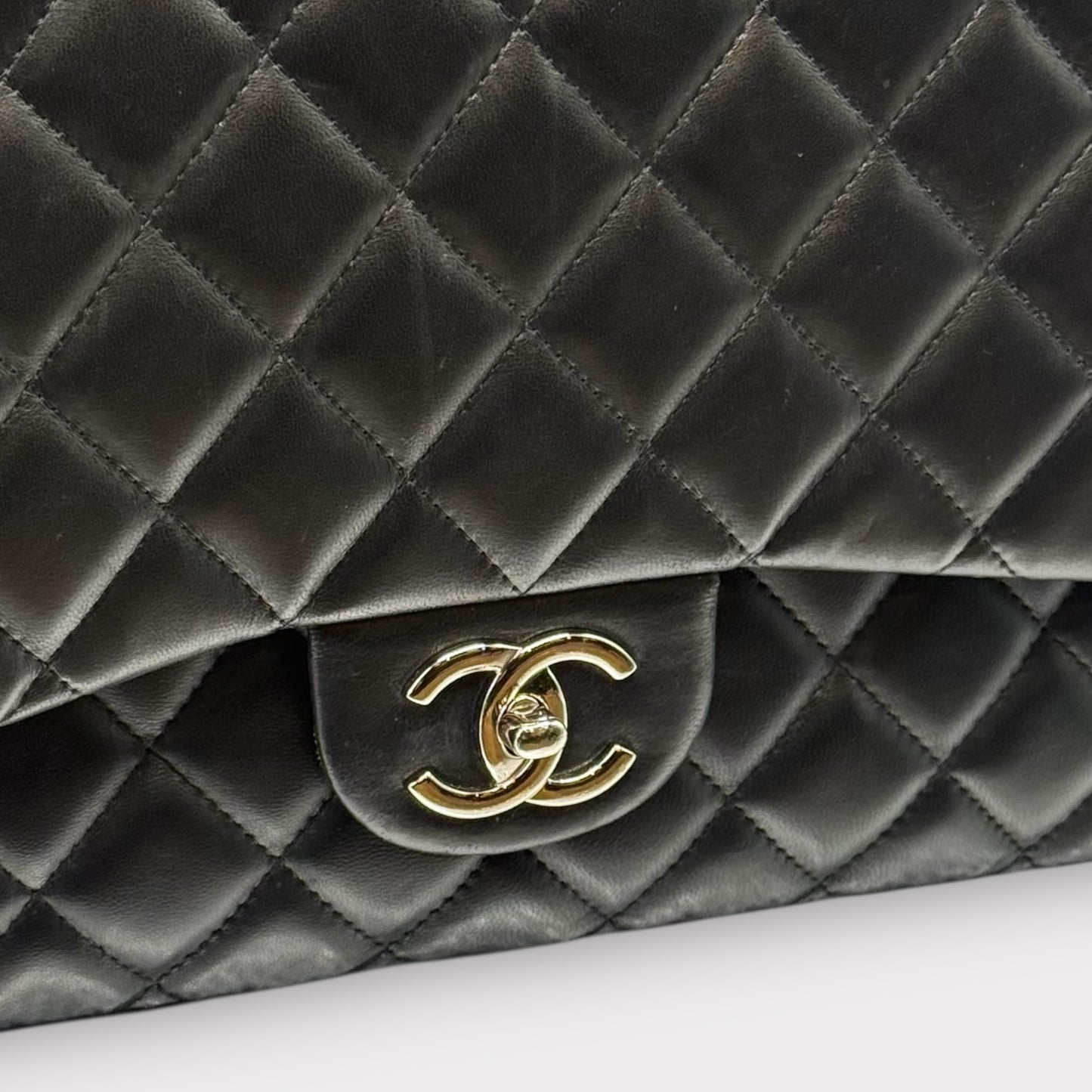 Black Chanel bag with silver Hardware