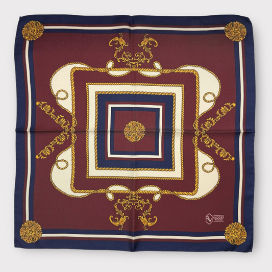 Rhodes Wood chain & rope pocket square