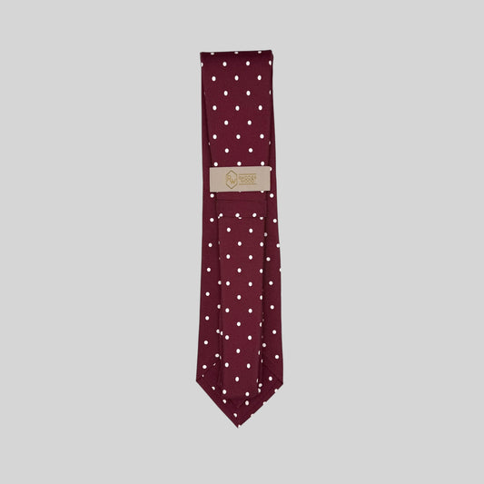 Claret Polka Dot Tie
