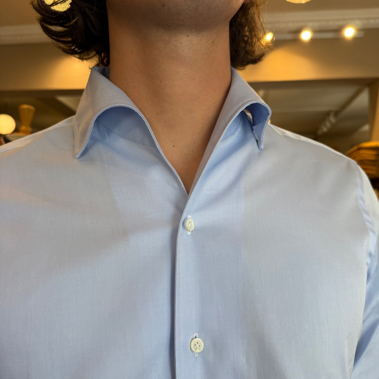 Cotton blind button down shirt