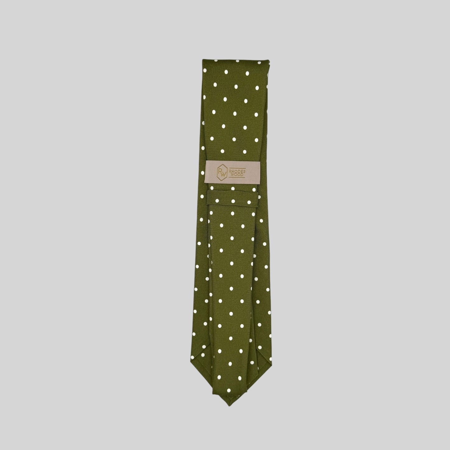 Olive Polka Dot Tie