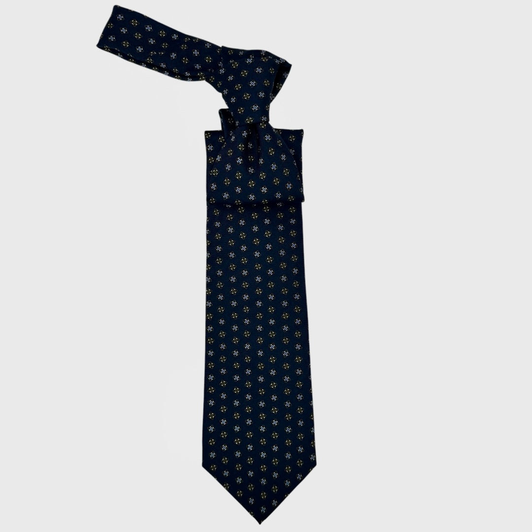 Navy Medallion Tie