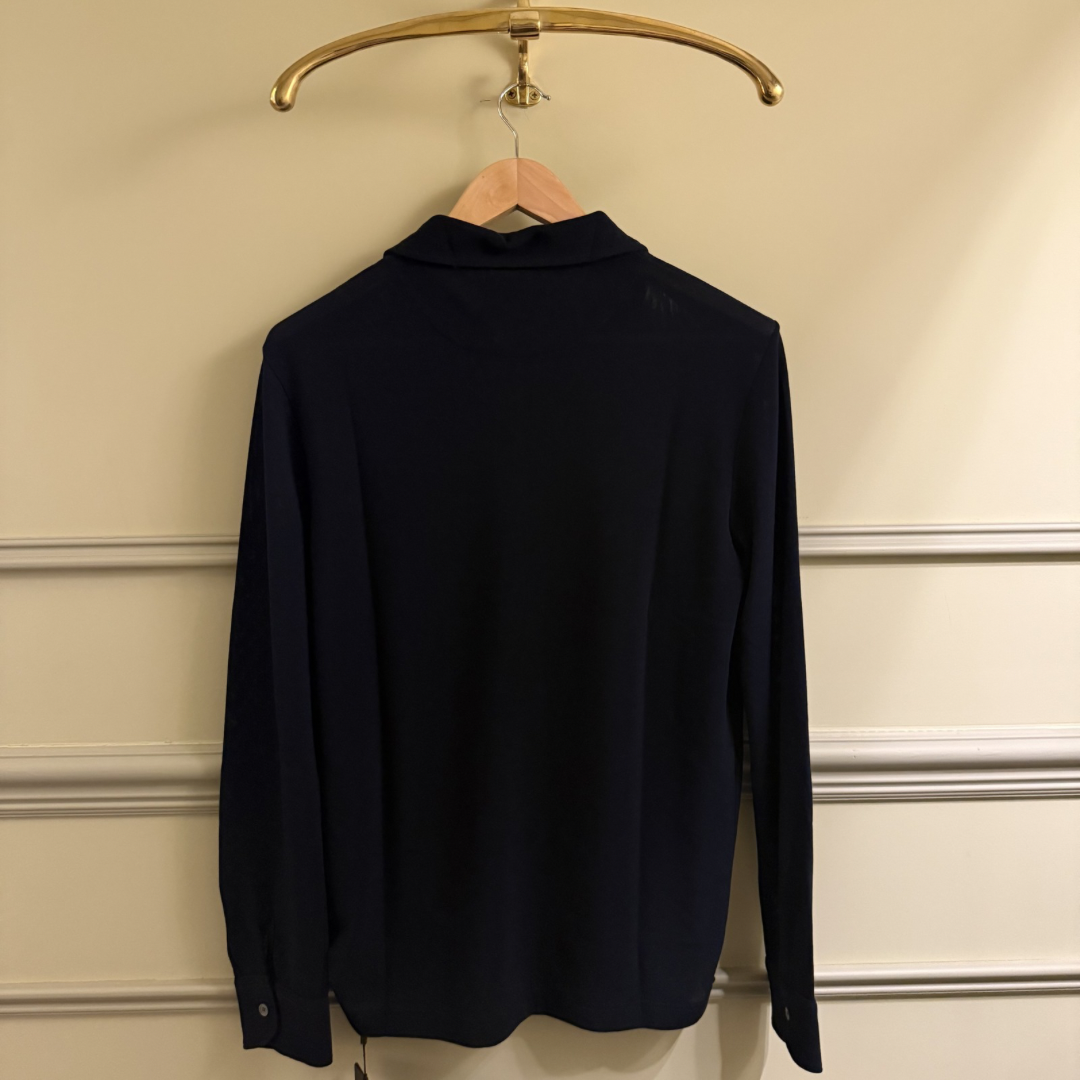 Long Sleeve Ice cotton pique polo shirt