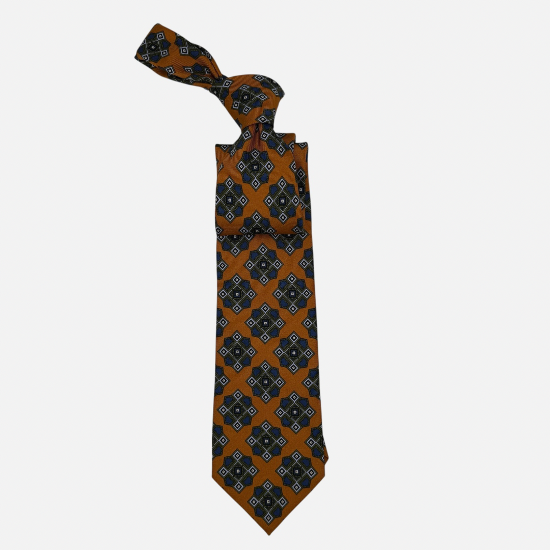 Amber Large Medallion Tie