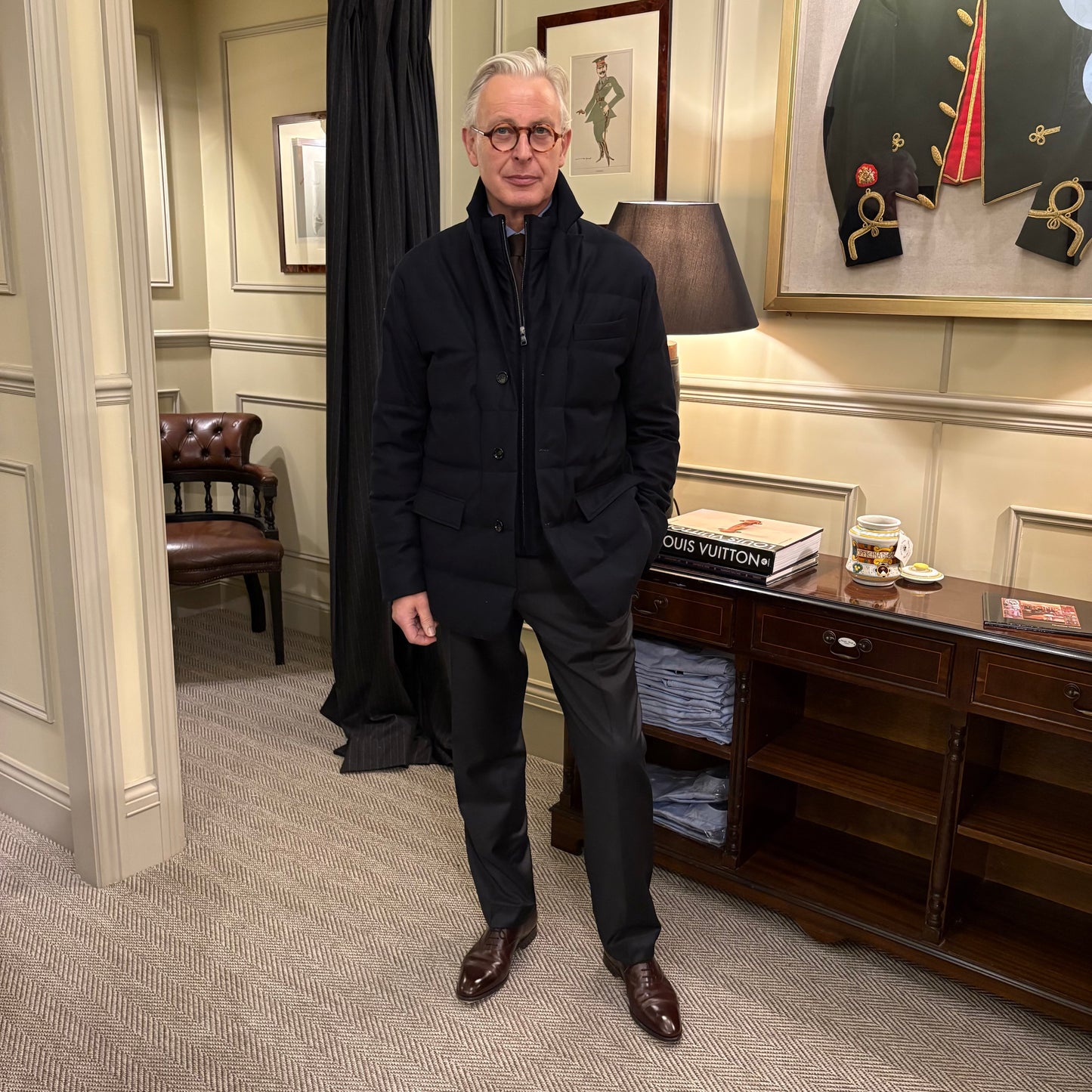 Rhodes-Wood quilted jacket with zip out Gilet