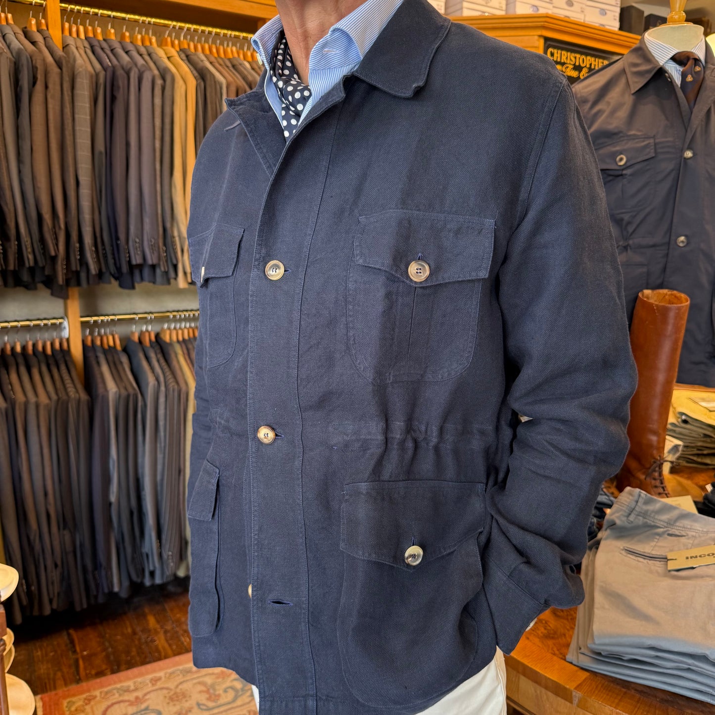 Linen Safari Jacket