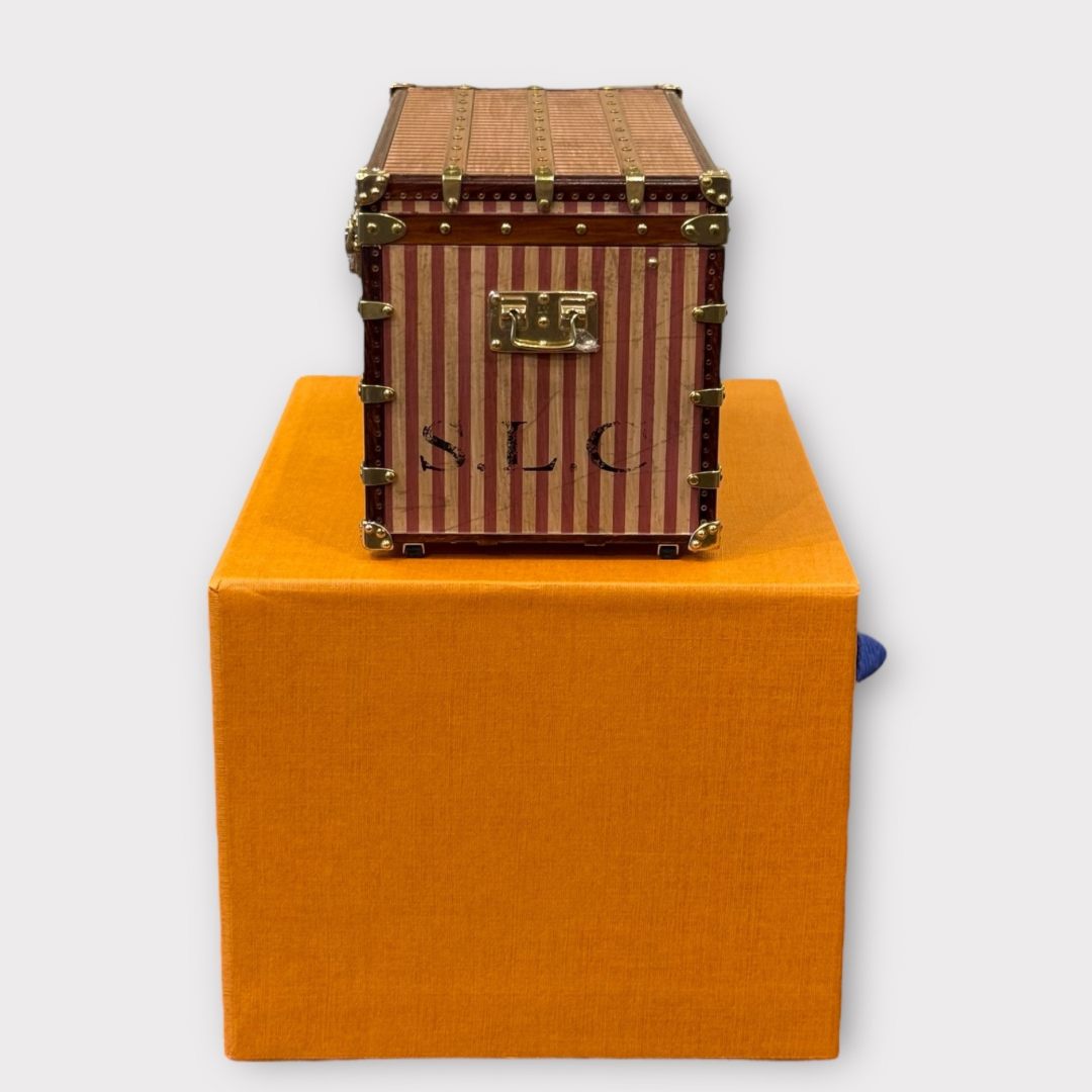 Louis Vuitton Red Rayee stripe Mini Trunk