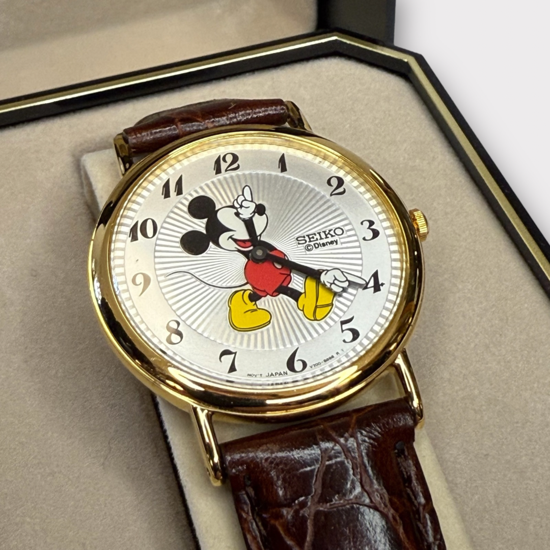 Gold plated Seiko Micky Mouse Watch
