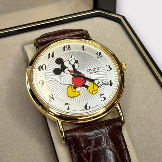 Gold plated Seiko Micky Mouse Watch