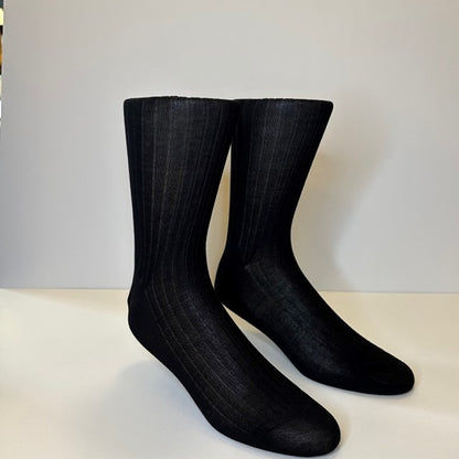 Rhodes Wood Black Pantherella socks