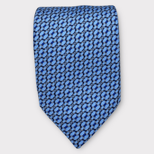 Rhodes Wood blue chain link tie 