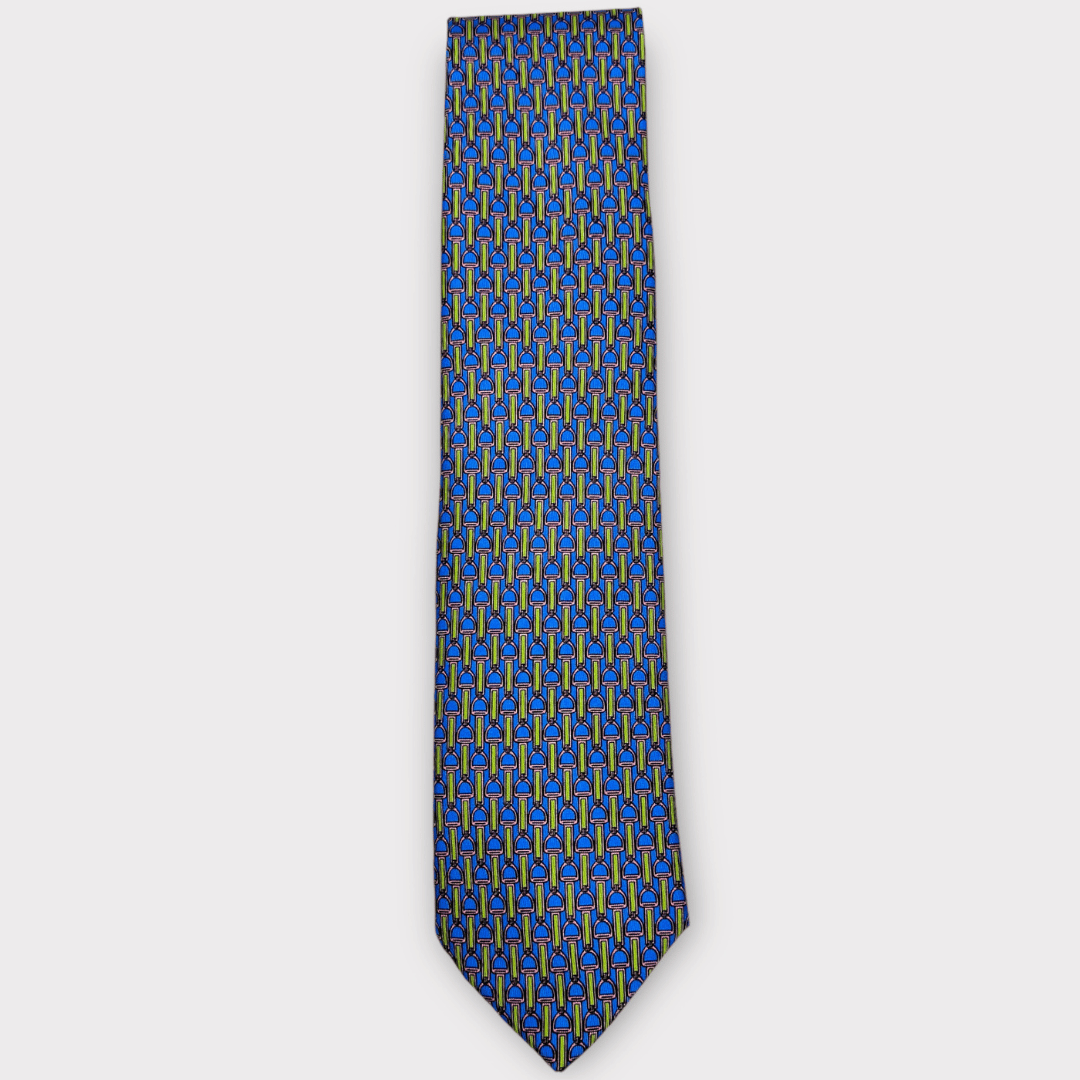 Blue stirrups tie