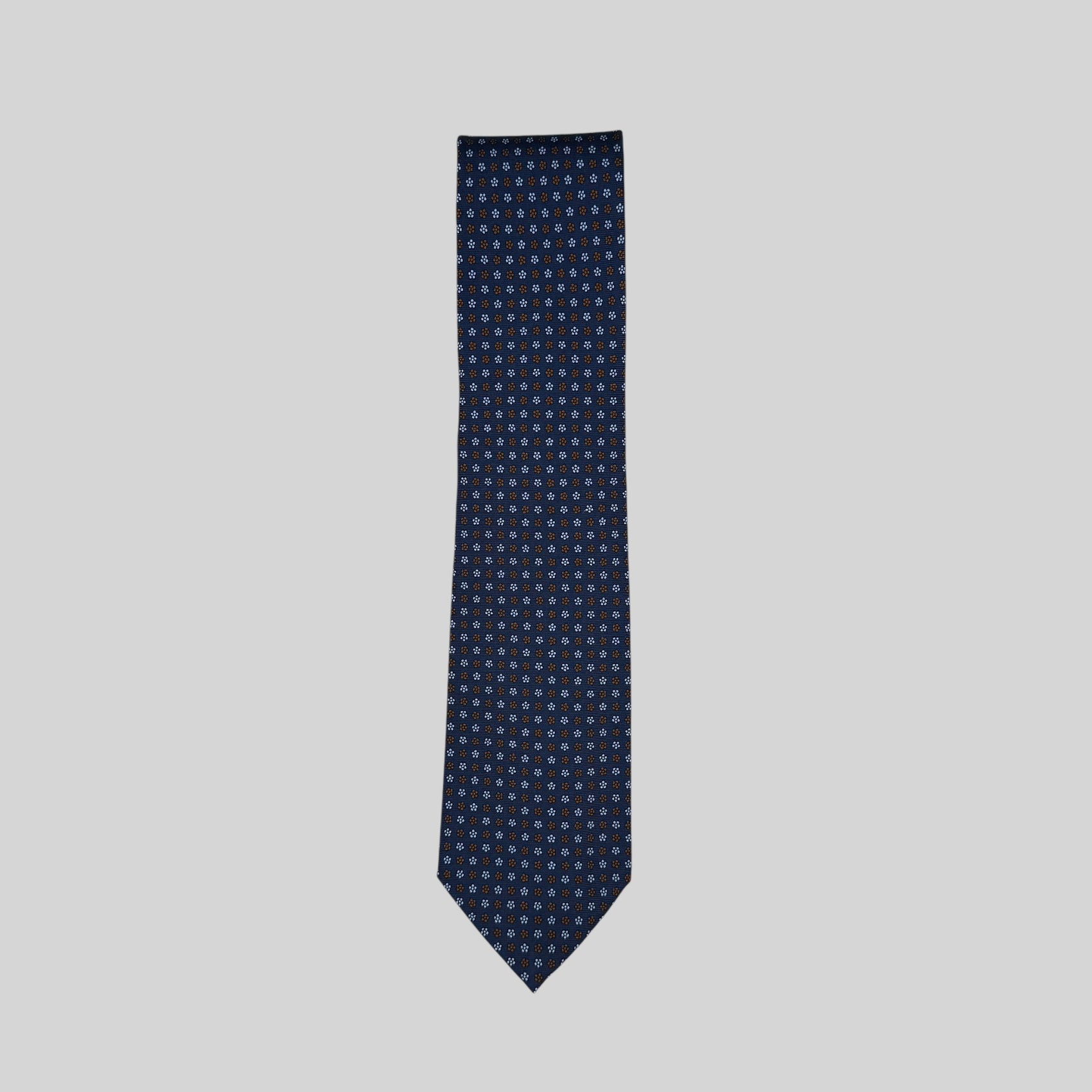Blue & Brown Floral Tie
