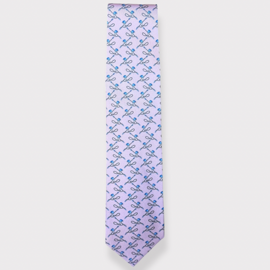 Pink Horse hat and whip tie