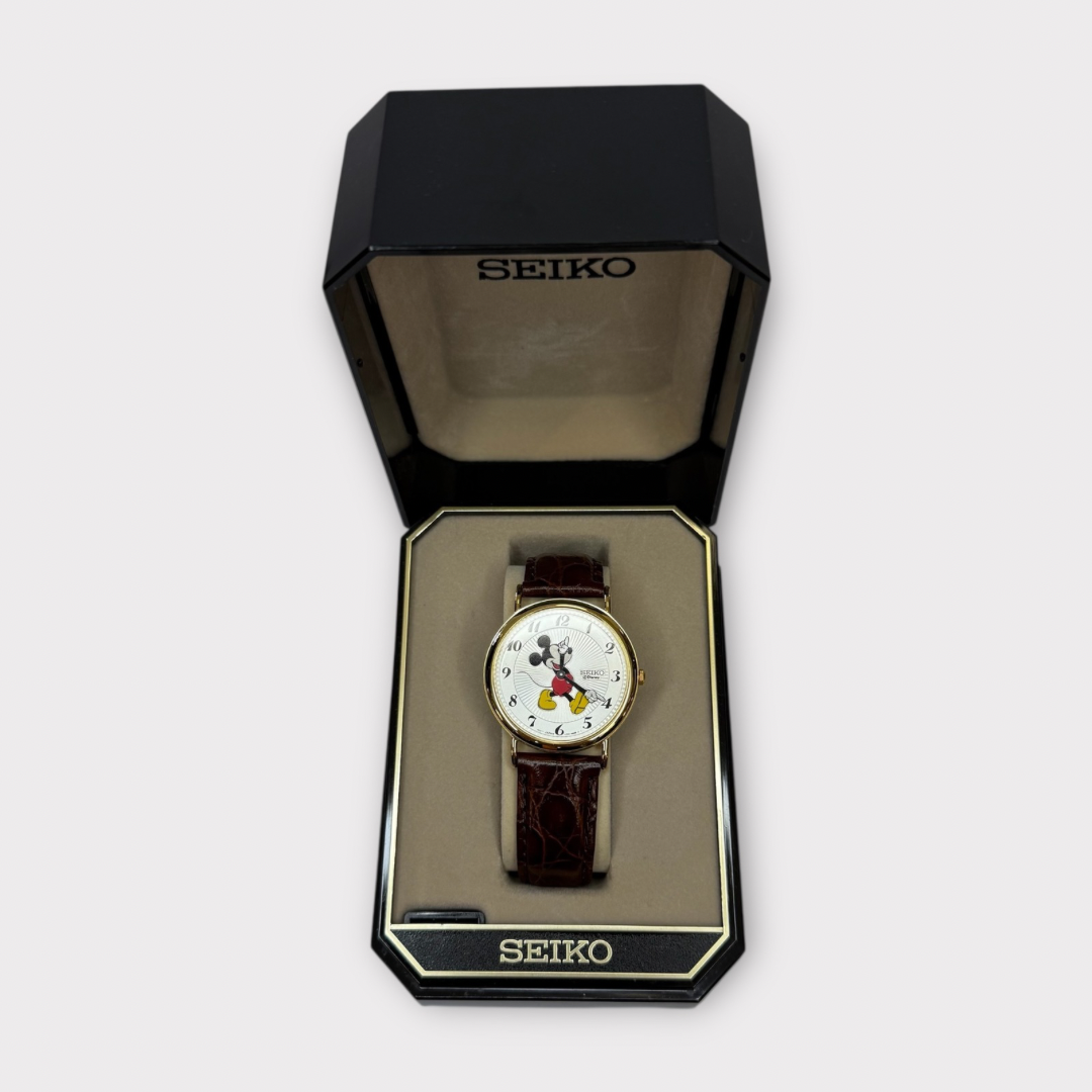 Gold plated Seiko Micky Mouse Watch