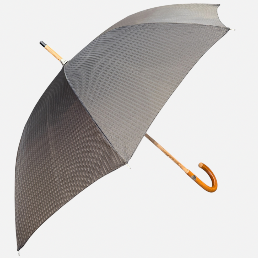 Brown Rope Umbrella With Malacca Handle
