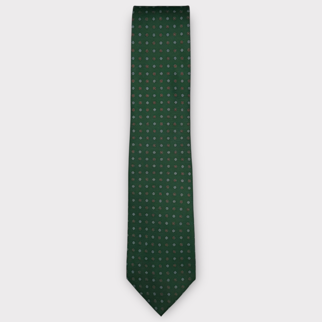 Green Floral Tie