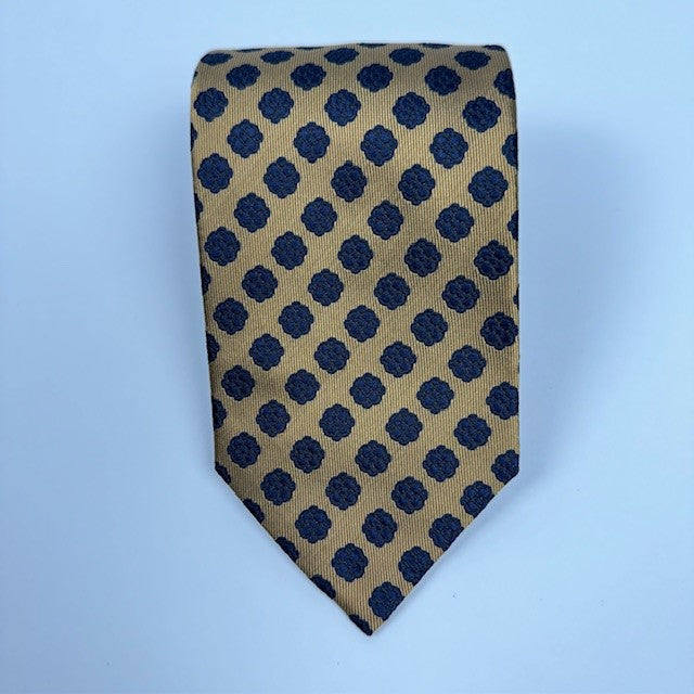 Camel and Navy Medallion tie