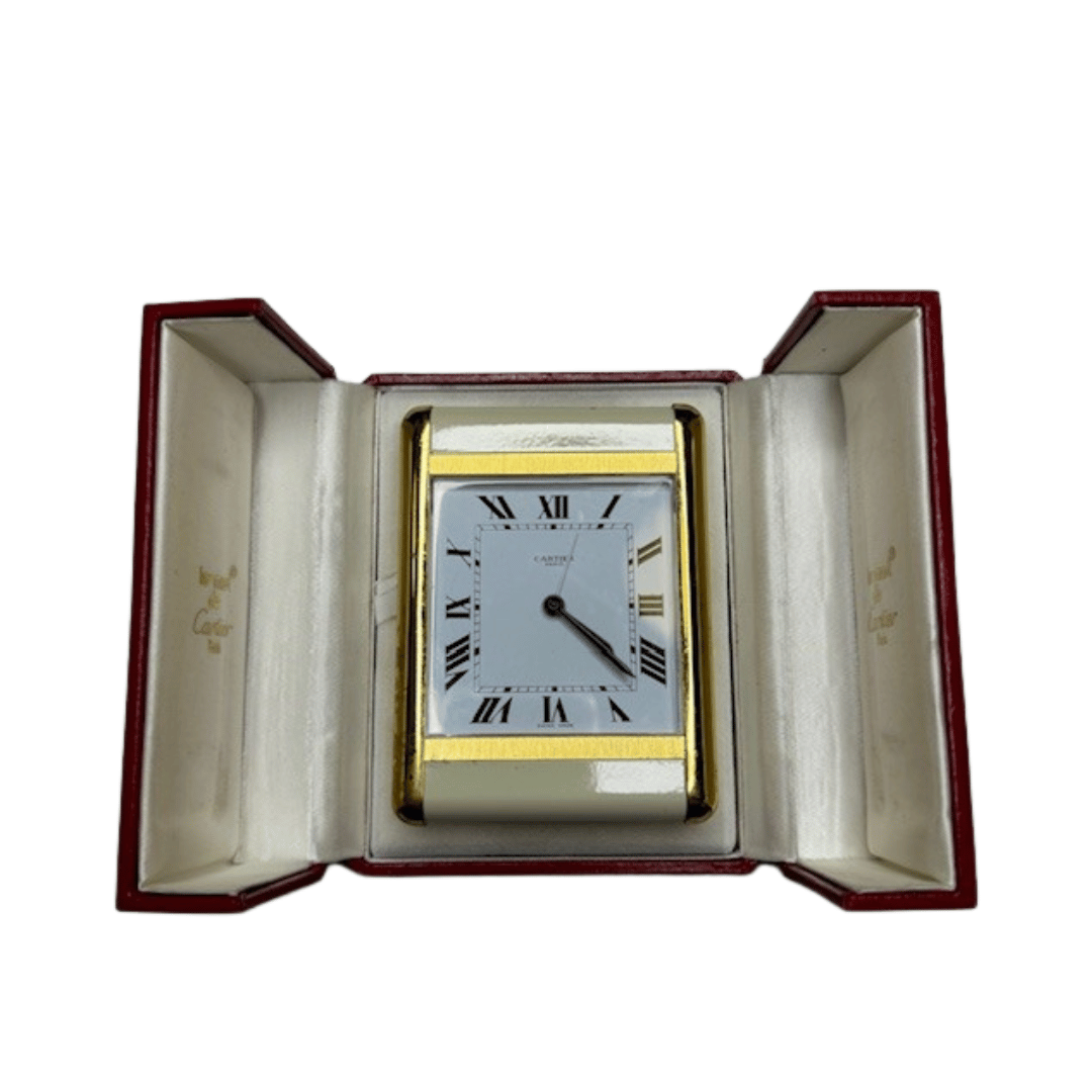 Cartier Tank style Travel alarm clock 