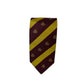 Rhodes Wood Claret and Yellow club stripe tie 