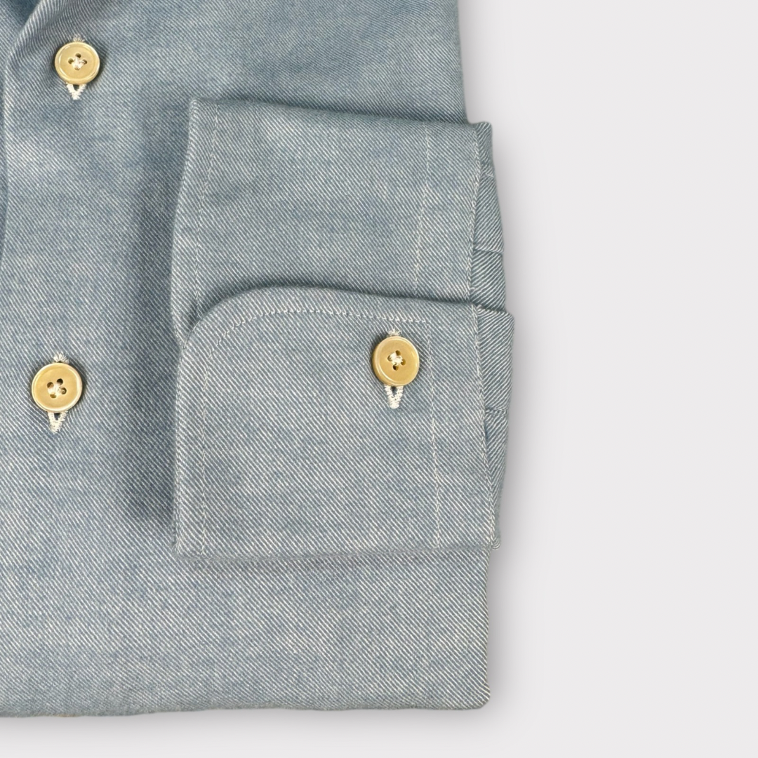 Light Blue Soft cotton twill shirt