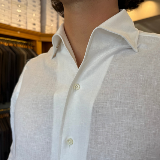 Linen blind button down shirt