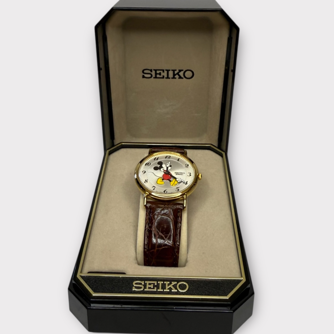 Gold plated Seiko Micky Mouse Watch