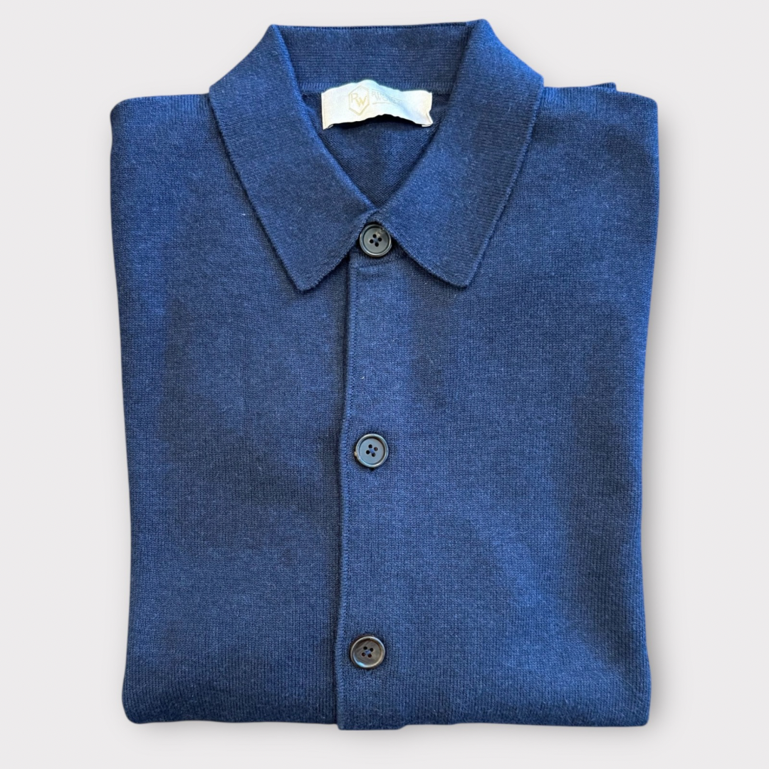 Cotton and Cashmere knitted Overshirt