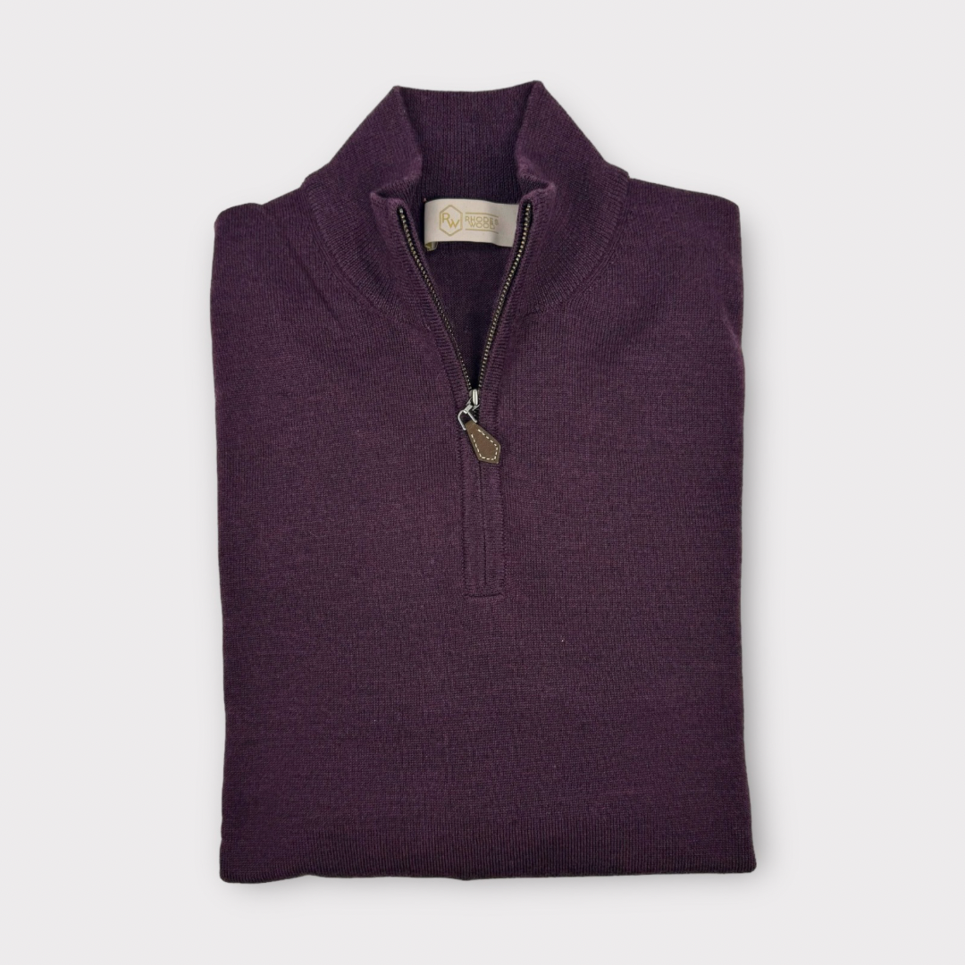 Grape Merino 1/4 Zip