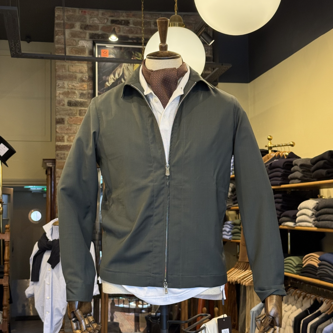 Fine merino zip up jacket