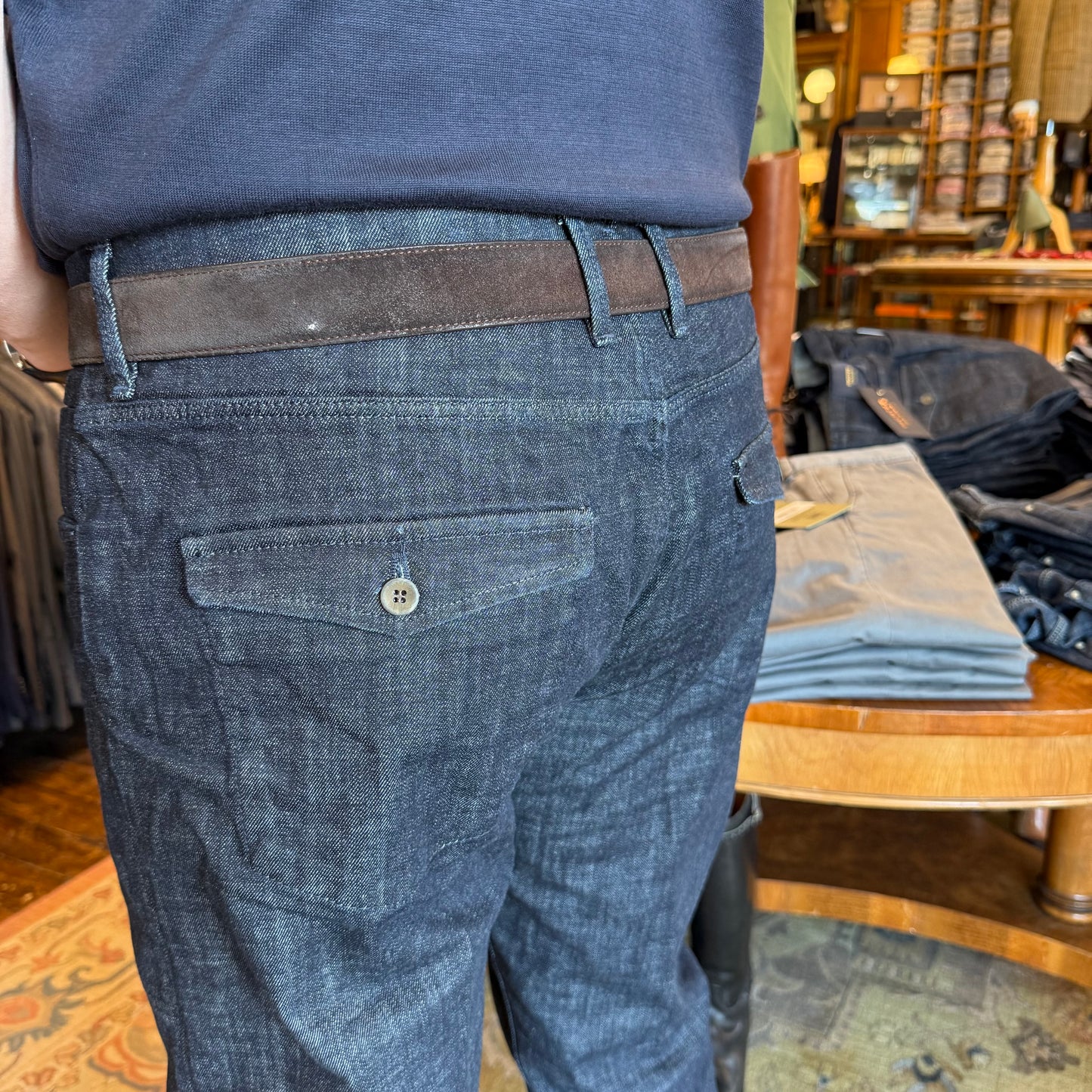 Tapered tailored jeans