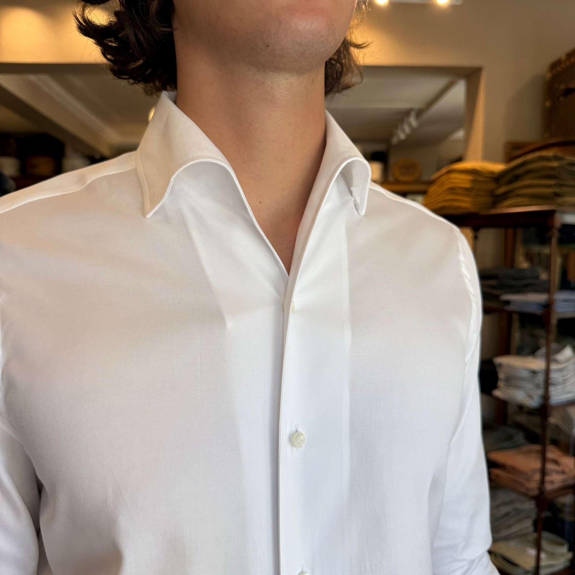 Cotton blind button down shirt