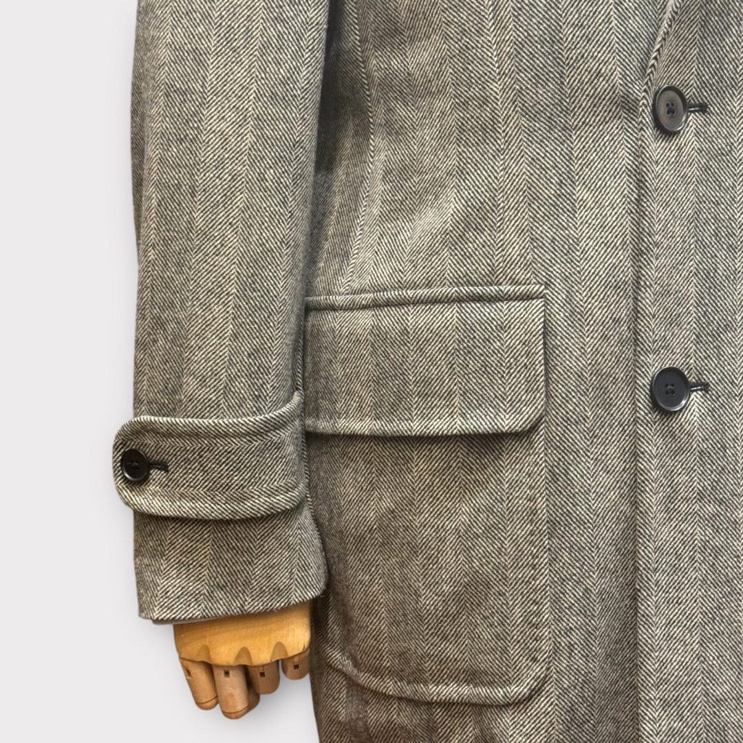 Grey Herringbone overcoat