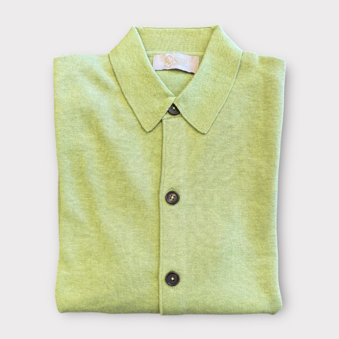 Cotton and Cashmere knitted Overshirt