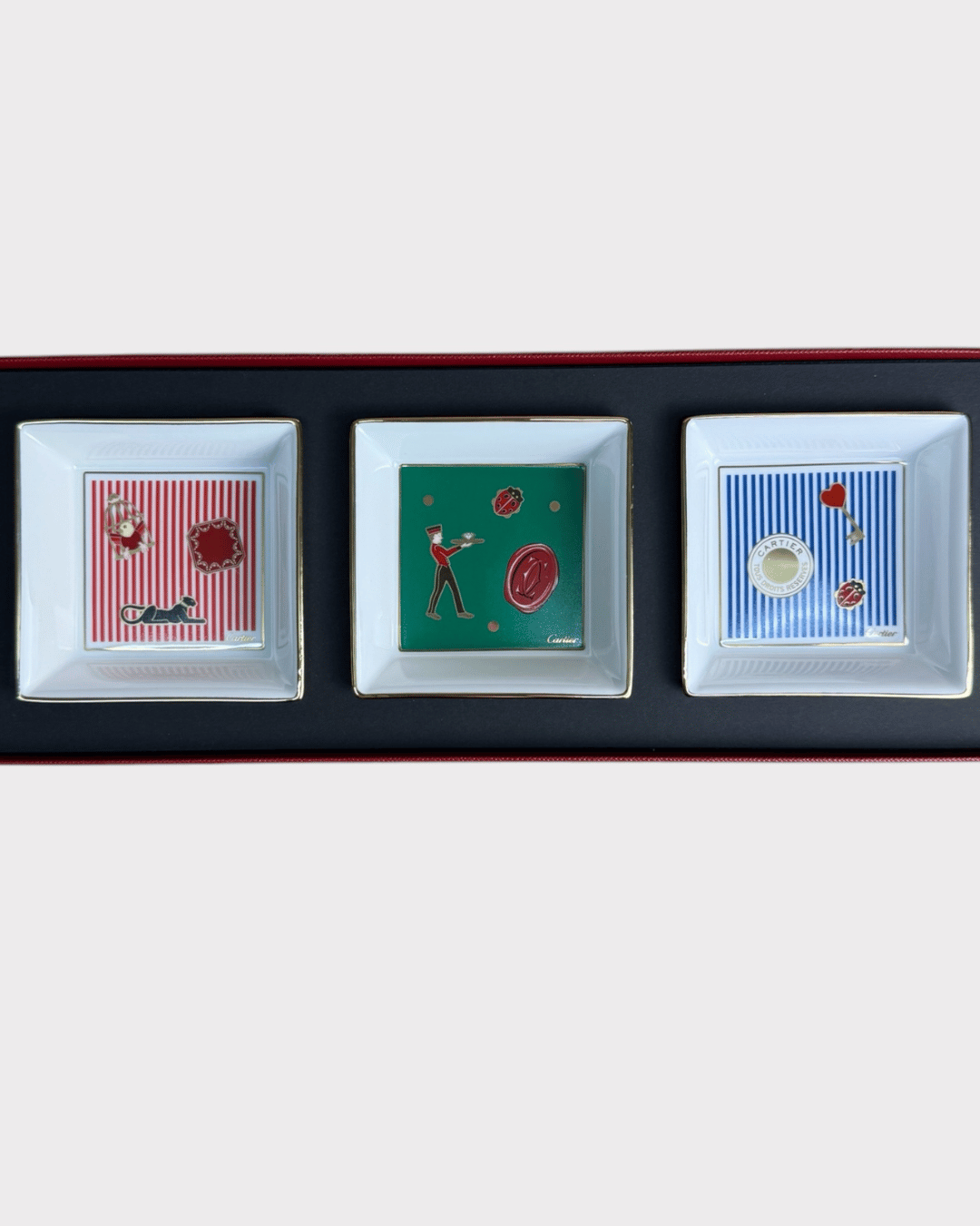 Set of 3 Cartier trinket trays