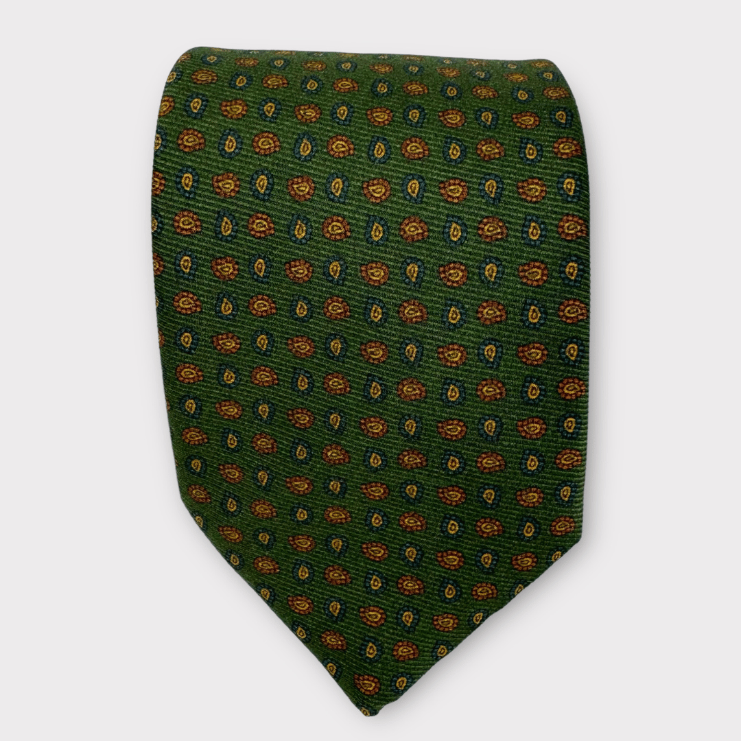 Green paisley tie