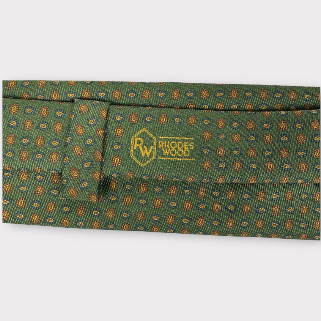 Green paisley tie