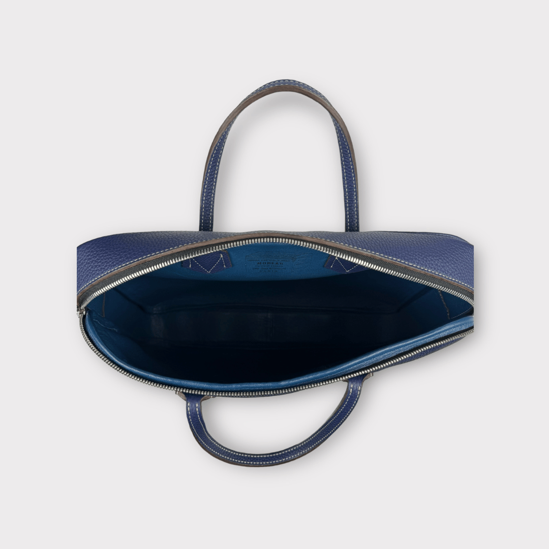 Moreau Blue Goatskin briefcase