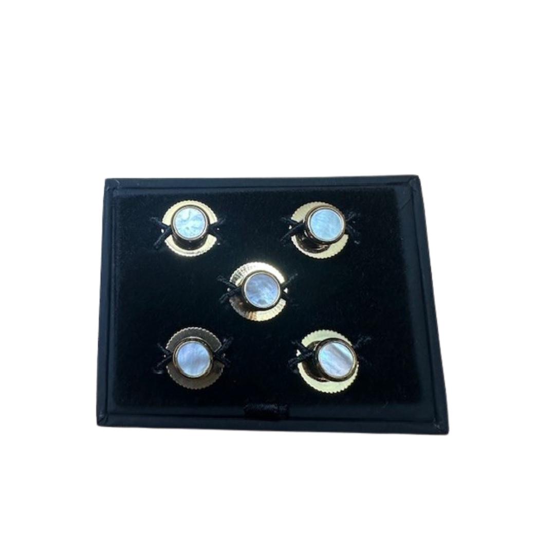 Rhodes Wood mother of pearl dress studs 