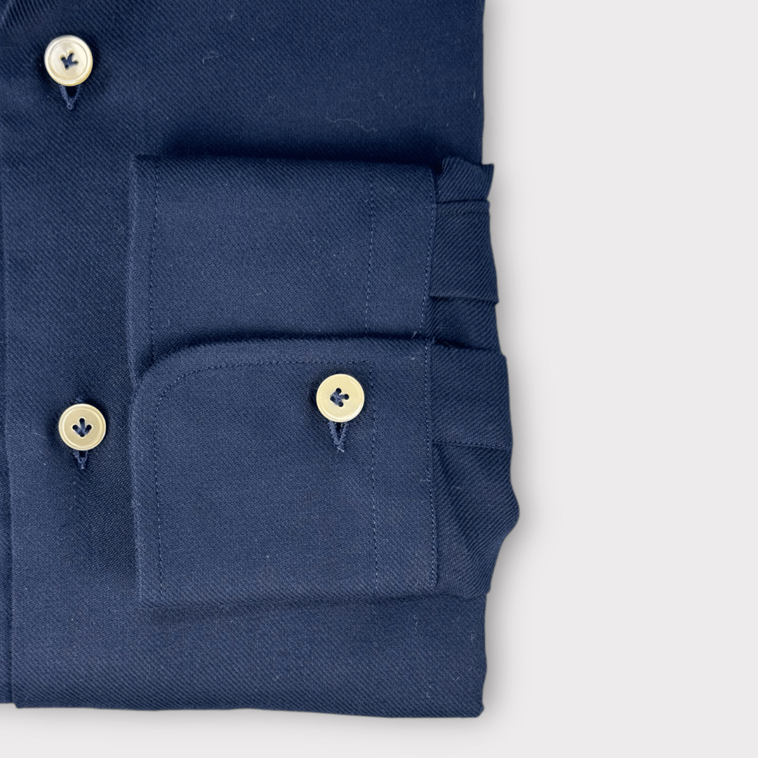 Navy Soft cotton twill shirt