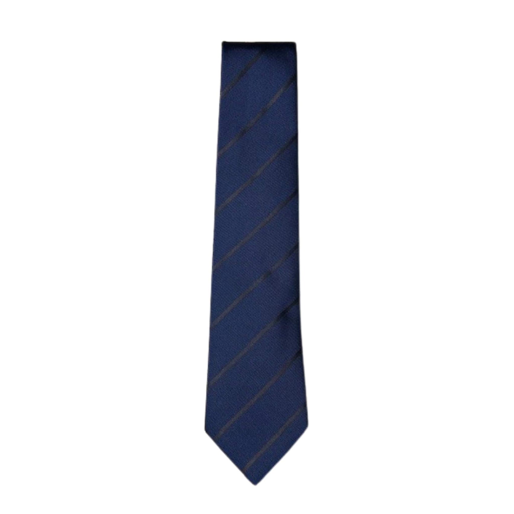 Navy and Brown stripe tie
