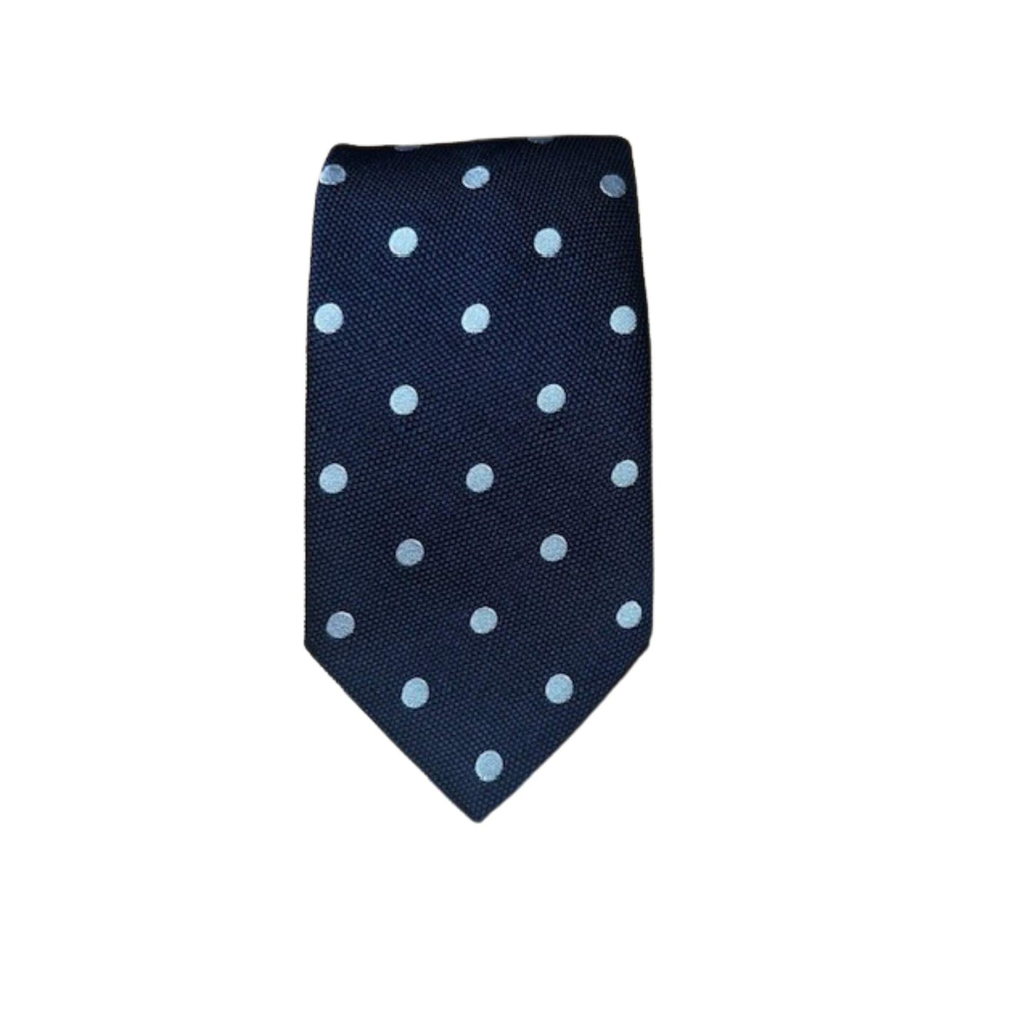 Rhodes Wood  Navy and light Blue spot tie