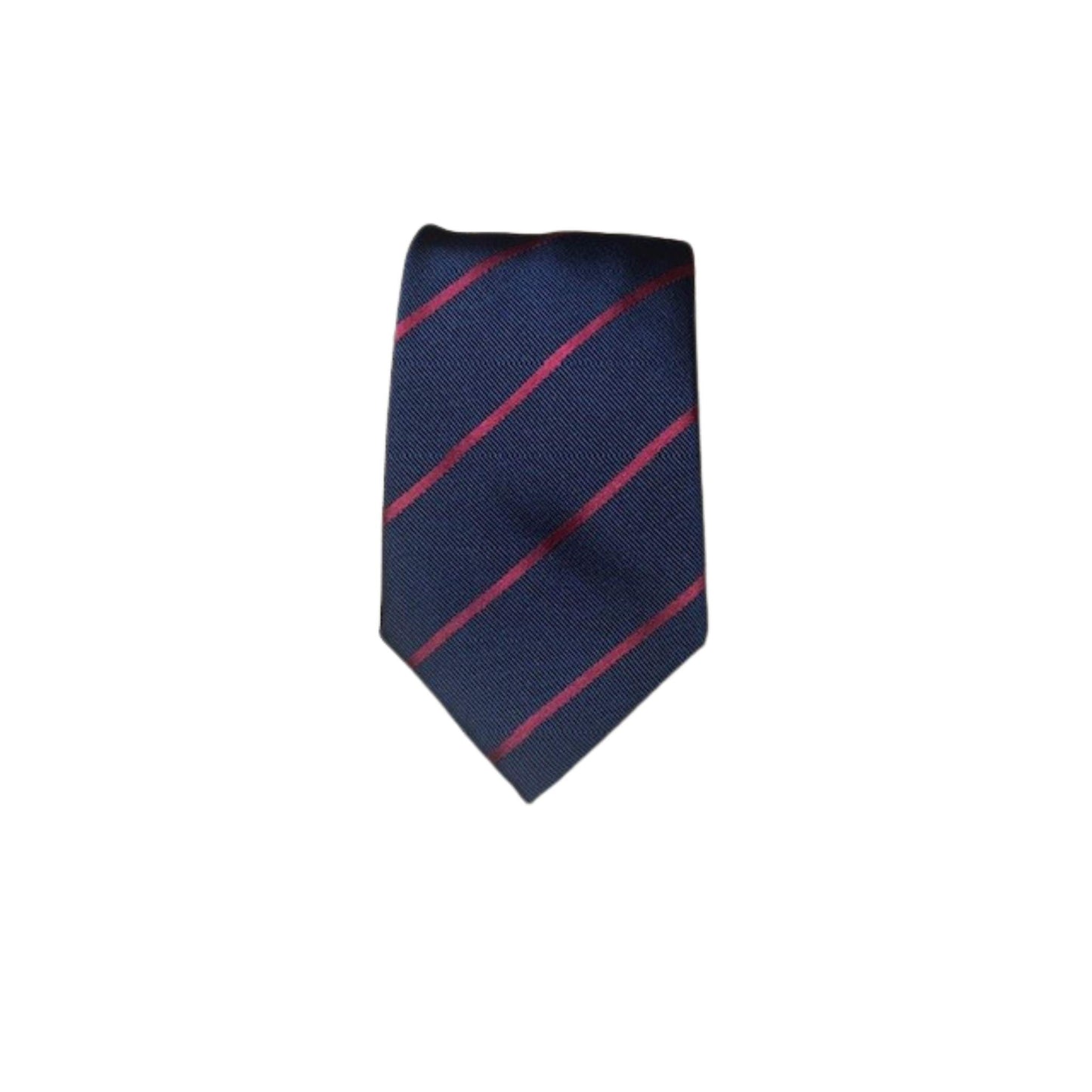 Rhodes Wood  Navy and light Red stripe tie