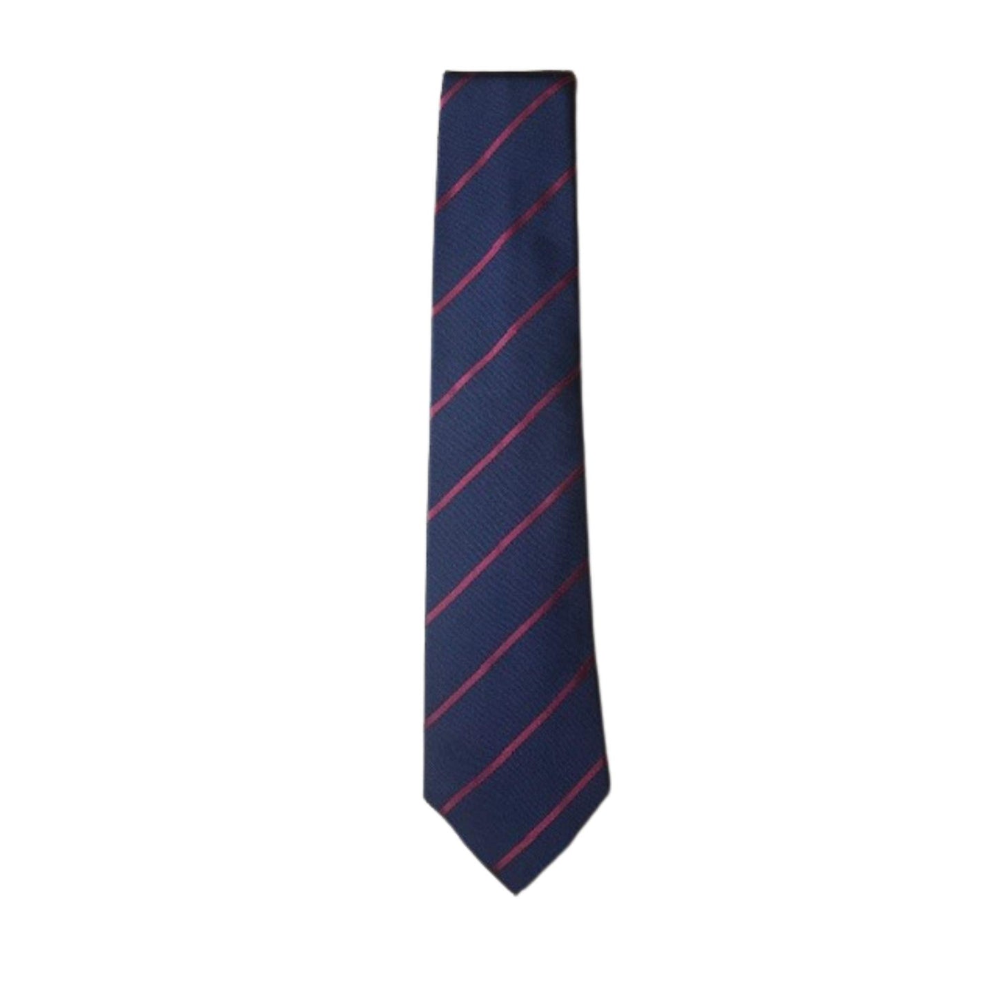 Rhodes Wood  Navy and light Red stripe tie