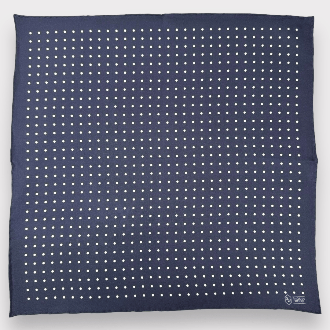 Rhodes Wood silk  pocket square 