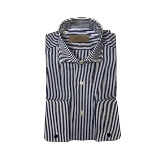 Rhodes Wood Navy Bengal Italian Shirt  