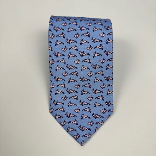 Blue and Pink bunny Tie